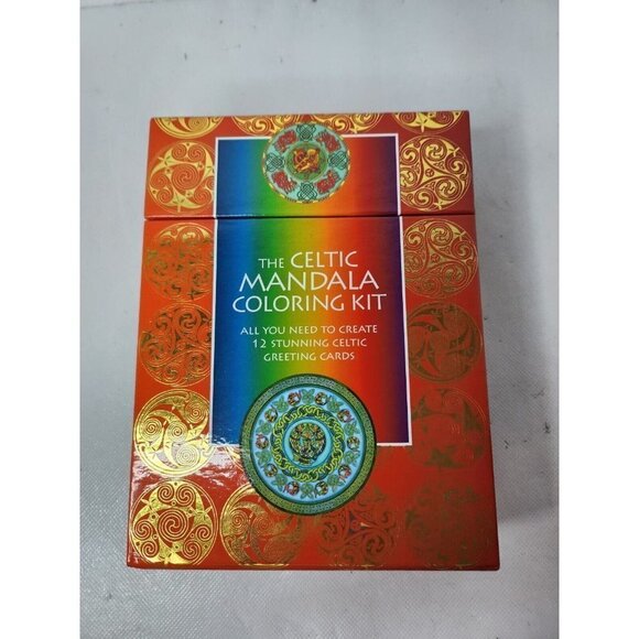 THE Celtic Mandala Coloring Kit Greeting Cards Meditation Ancient Wisdom Mantra - Picture 1 of 6
